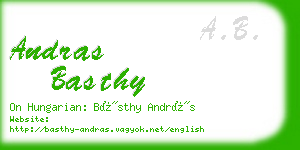 andras basthy business card